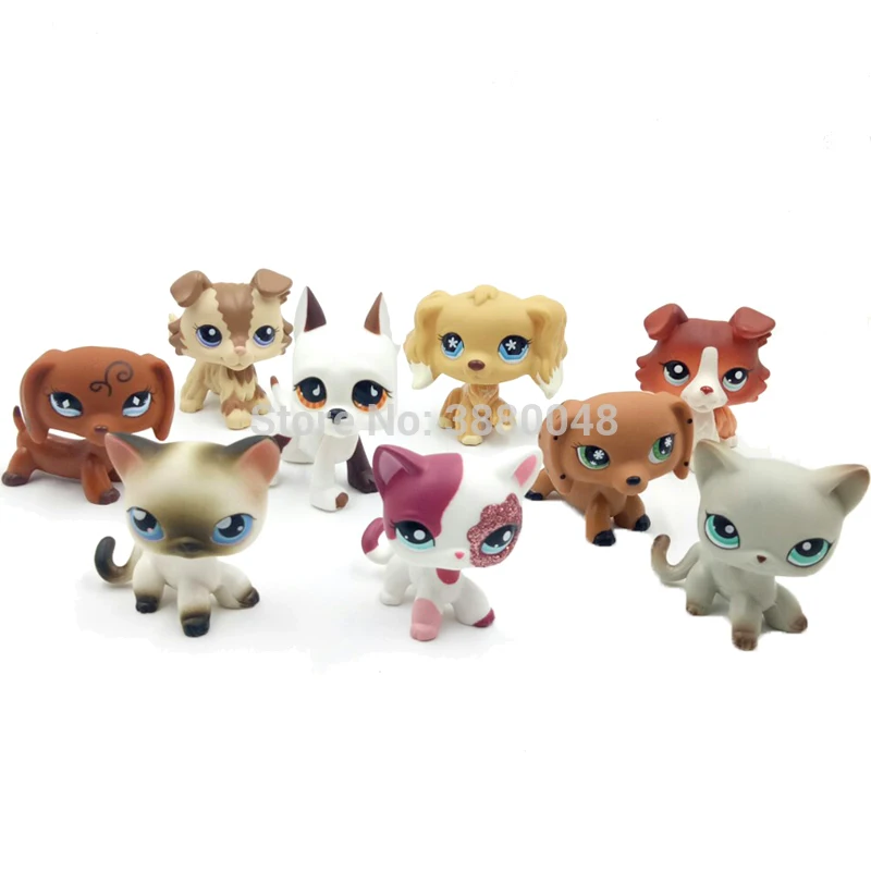 LPS CAT Редкие pet shop Симпатичные игрушки стоят немного короткие волосы кошка собака