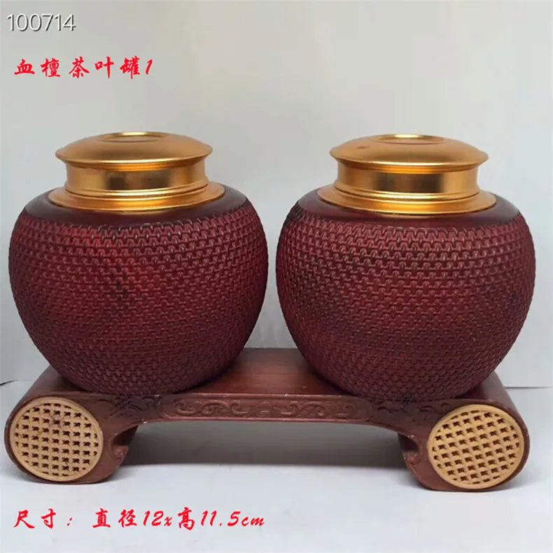 Красные деревянные золотые Camphor алый шрам контейнеры для чая, Пуэр контейнеры для чая, красный сандаловое дерево сделанный вручную из массива дерева ремесел, Go Cans фиолетовый Nanmu