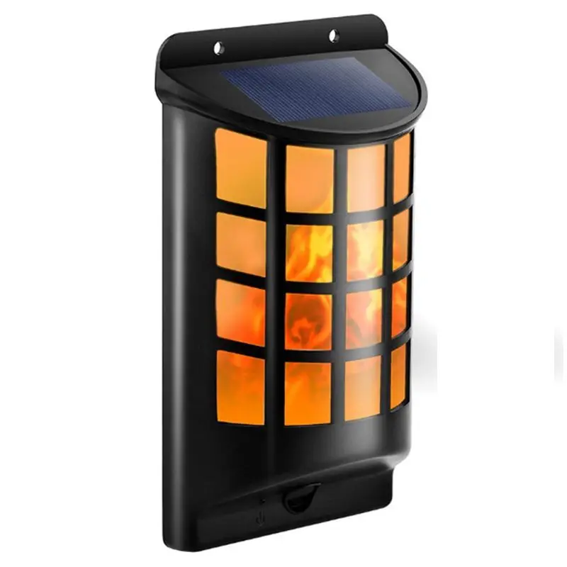 

Solar Lights Waterproof Flickering Flames Wall Lights Outdoor Dark Sensor Auto On/Off Solar Powered Wall Mounted Night Lights La