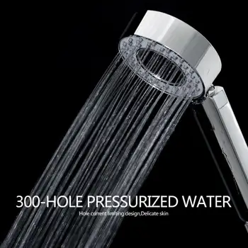 

3 In 1 Double-sided Shower Head Galvanized Water-saving Round ABS Chrome Booster High Pressure Hand Shower Bath Tool