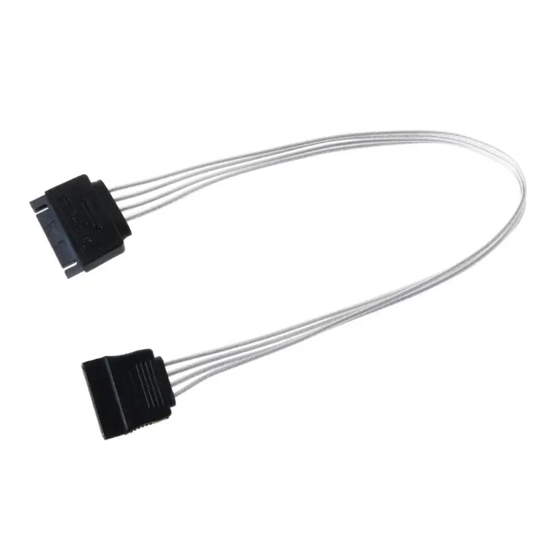 

30CM 18AWG Silver Plated Copper Wire SATA Male Plug to SATA Female Cable Adapter W91A