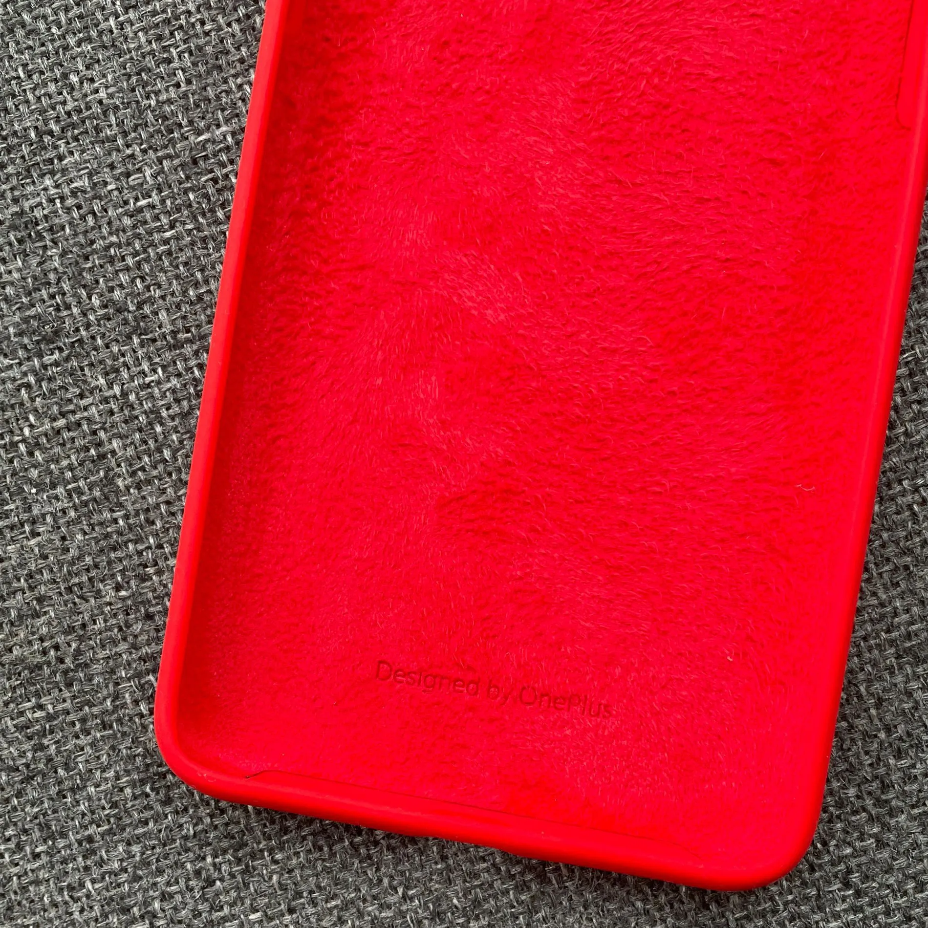 100% Original Official Oneplus 7T Silicone Red Back Soft Case Cover Without Retail box 6