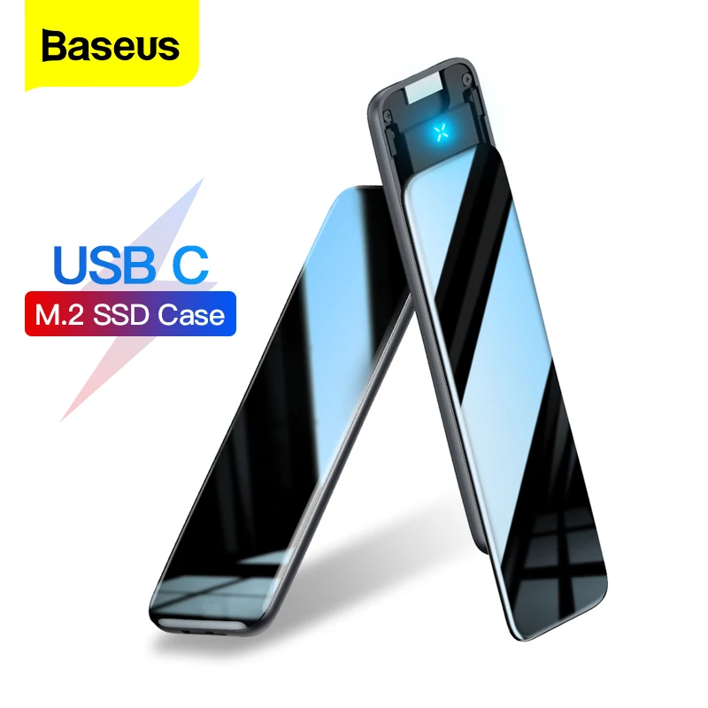 Baseus M2 SSD Case M.2 NVME Solid State Drive Box Adapter type c Case M/M+ Key 5Gbps SSD Disk External Enclosure Docking Station