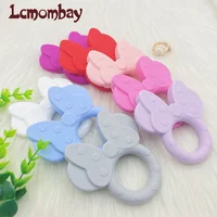 1pcs Mouse Baby Teething Food Grade Cartoon Silicone For Necklaces Baby Teether Toy Nursing Gifts 2