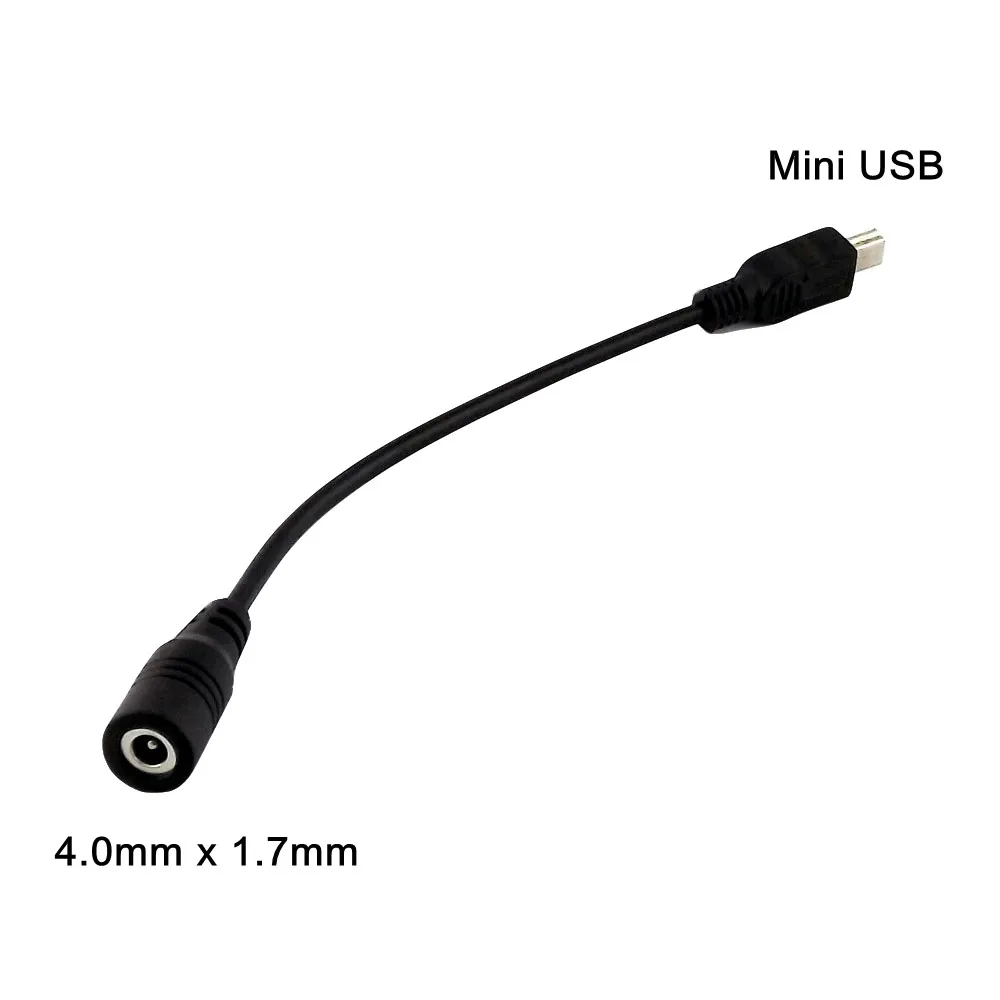 1x штекер питания постоянного тока 4 0 мм x 1 7 разъем мама к мини USB 5 контактный