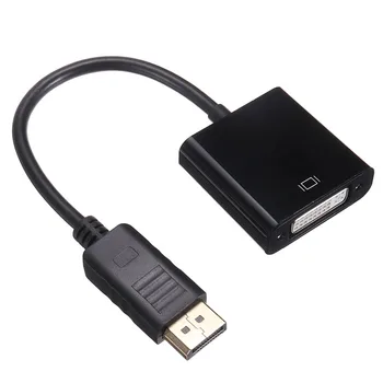 

Mayitr 1pc Black Display Port 20Pin DP Male to DVI-i 24+5 Female Adapter Video Cable Cord 25cm