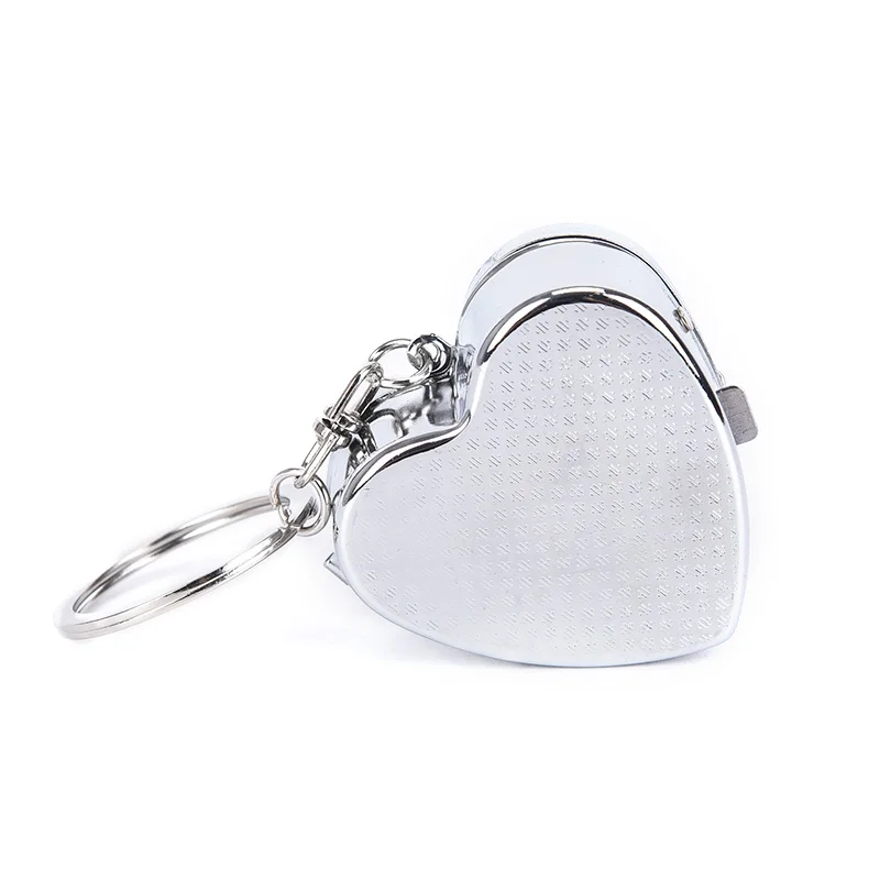 1PCS Portable Metal Heart Shape Pill Box Folding Pill Case Metal Pill Cutter Medicine Organizer Makeup Storage Container