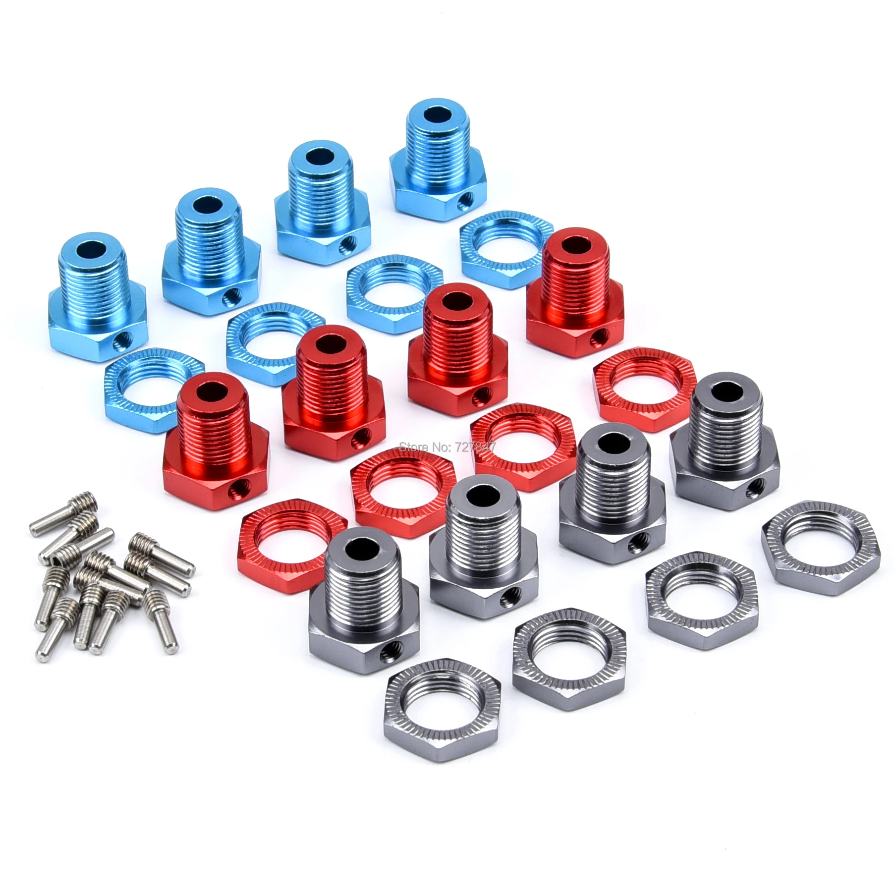 Kit De Bujes De Rueda Hexagonales RC, Bujes De Rueda RC De 17 Mm Piezas De Reparacion De Automoviles Rc Adaptador De Bujes De Rueda Rc Valor Excepcional