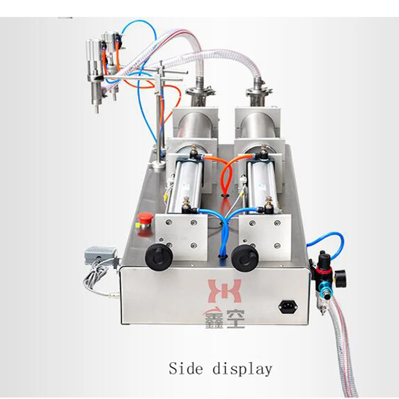 Semi-automatic pneumatic liquid filling machine stainless steel double-head quantitative liquid filling machine