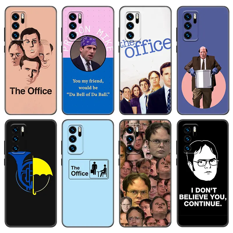 The Office Tv Show Case Per Huawei P50 P40 P30 P20 Pro P10 P9 P8 Lite 2017 P Smart Z S 2021 2020 Pro 2019 2018 Cover Nera