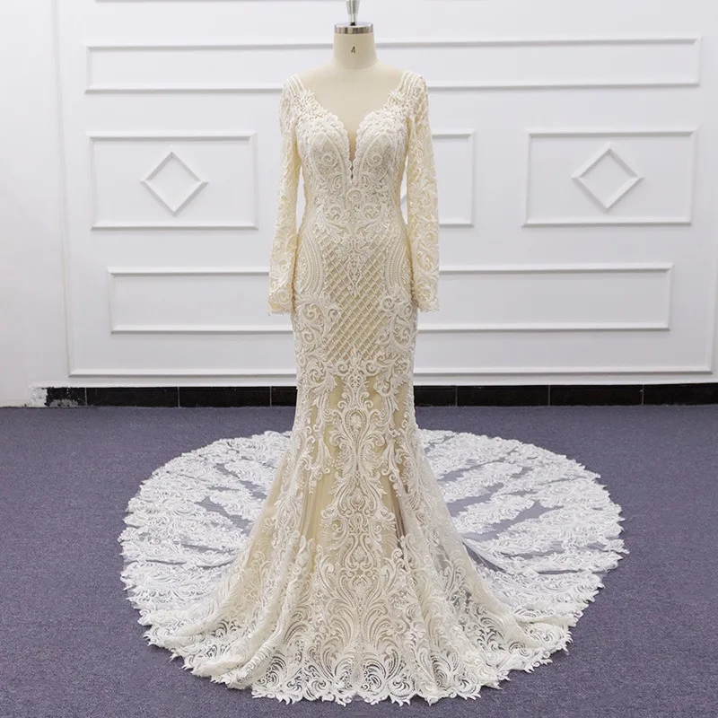 Eslieb свадебное платье с кружевной аппликацией на заказ 2020 es vestido de Noiva | Свадьбы и