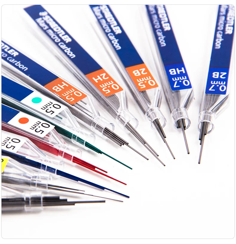 1 трубка Staedtler 250/254 механический карандаш супер тонкий 0 3/0 5/0 7/0 9 B/HB/2H/2B черный