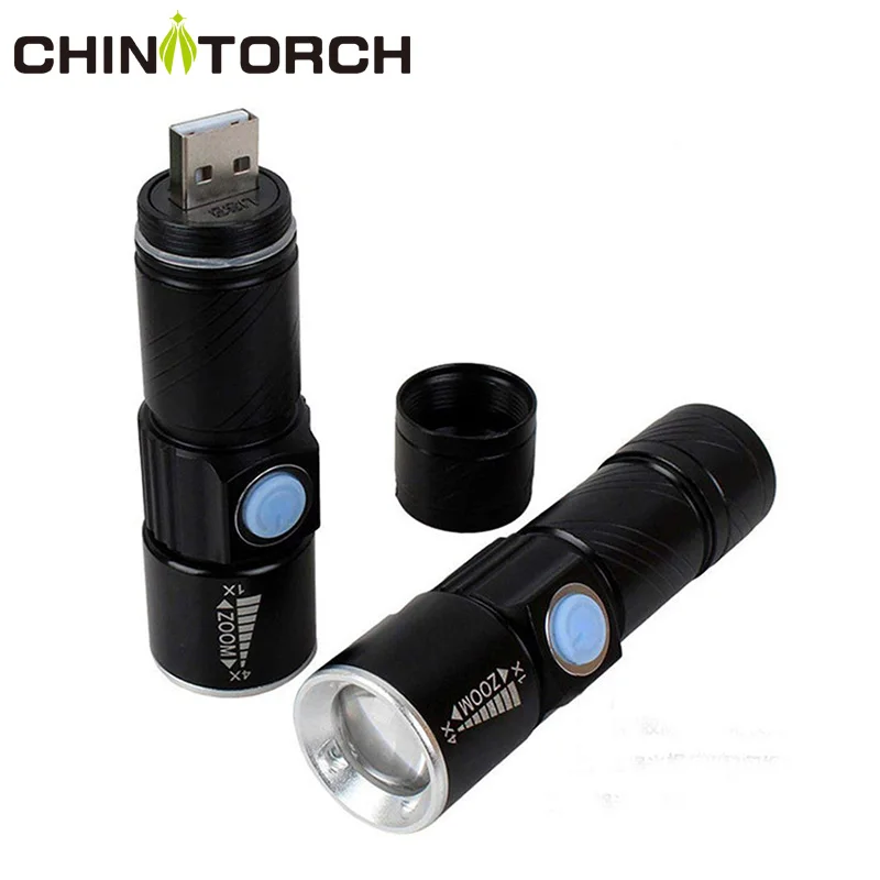 

Mini USB Charging Led Flashlight Q5 Super Bright Handle Torch Light For Outdoor Built-in Battery Zoom Bike LED Flashlight