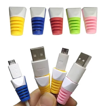 

Cable Protector Saver USB Charger Data Line Protection Cover Sleeve Cable Winder For iPhone samsung Huawei smartphone free ship