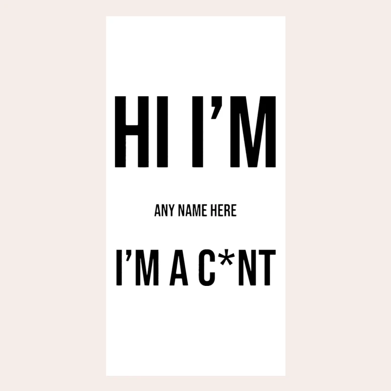 White Note Name Пляжное полотенце из микрофибры I'm A C* nt, 7 цветов, черный, белый, забавный подарок для шутки, юмором, на заказ, спортивное банное полотенце для взрослых - Цвет: White Note Name
