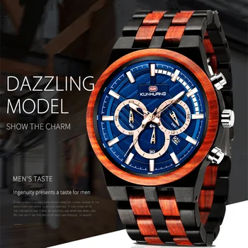

2020 New Men's Wooden Watch Man Top Brand Luxury Casual Military Sports Quartz Wristwatches Male Clocks Wood Watch Drop Shipping