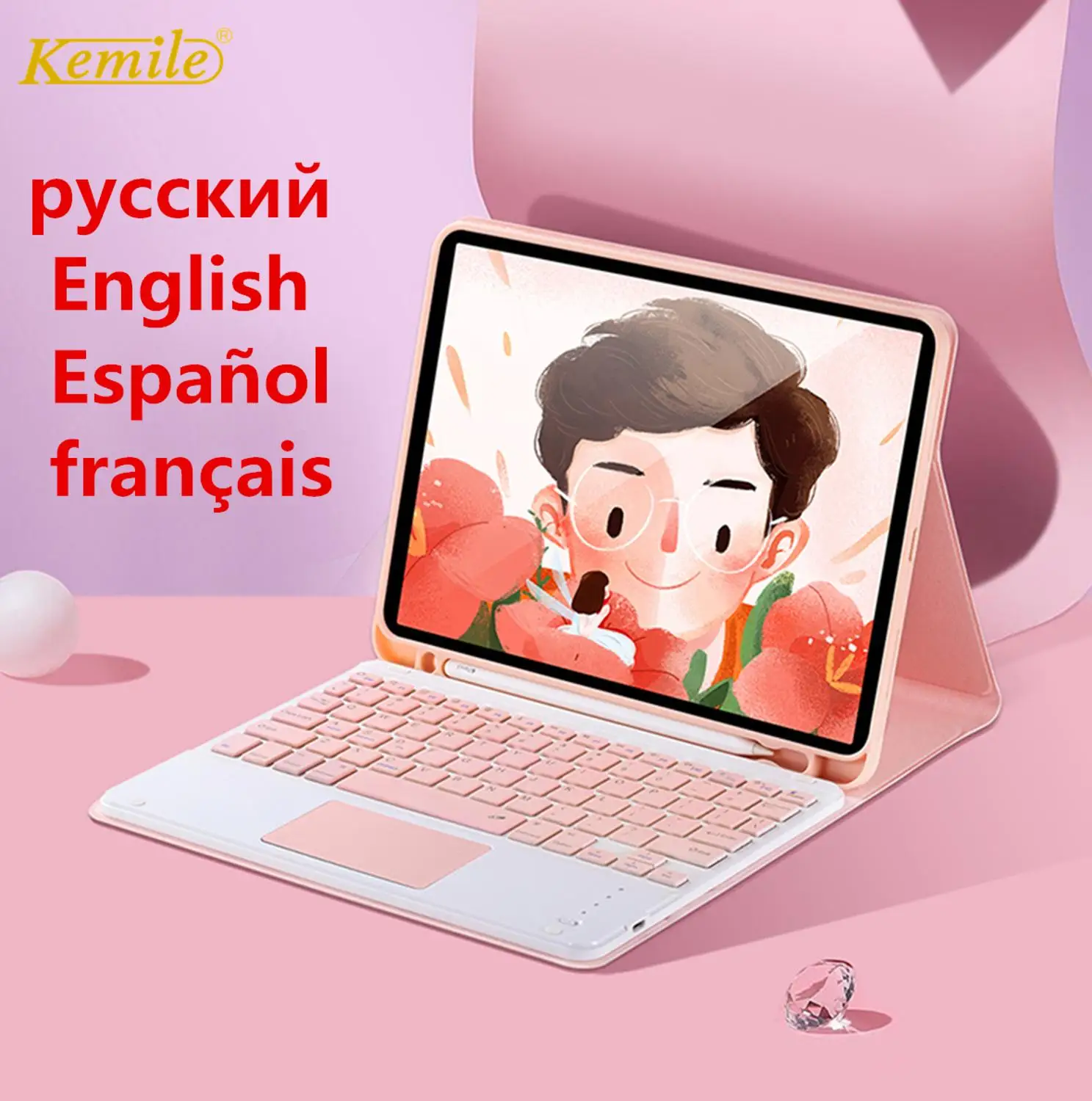 Тачпад Клавиатура для ipad Pro 11 2020 7th 10 2 2019 Чехол W Карандаш держатель iPad Air 3 5 9 7 2018