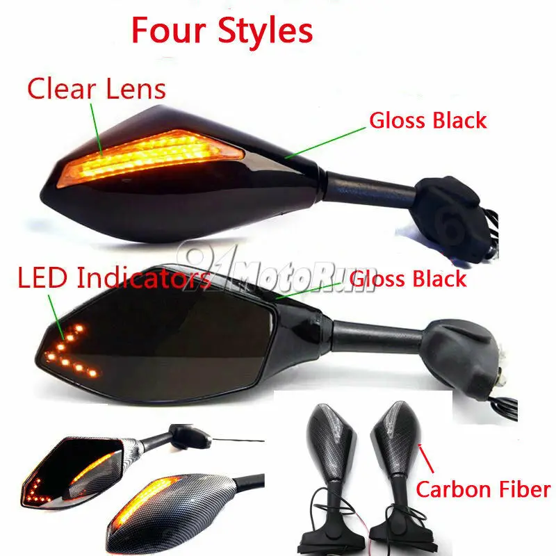Suzuki Gsxr 600 Motorcycle Accessories Motorcycle Mirror Led Turn Signals Side Mirrors