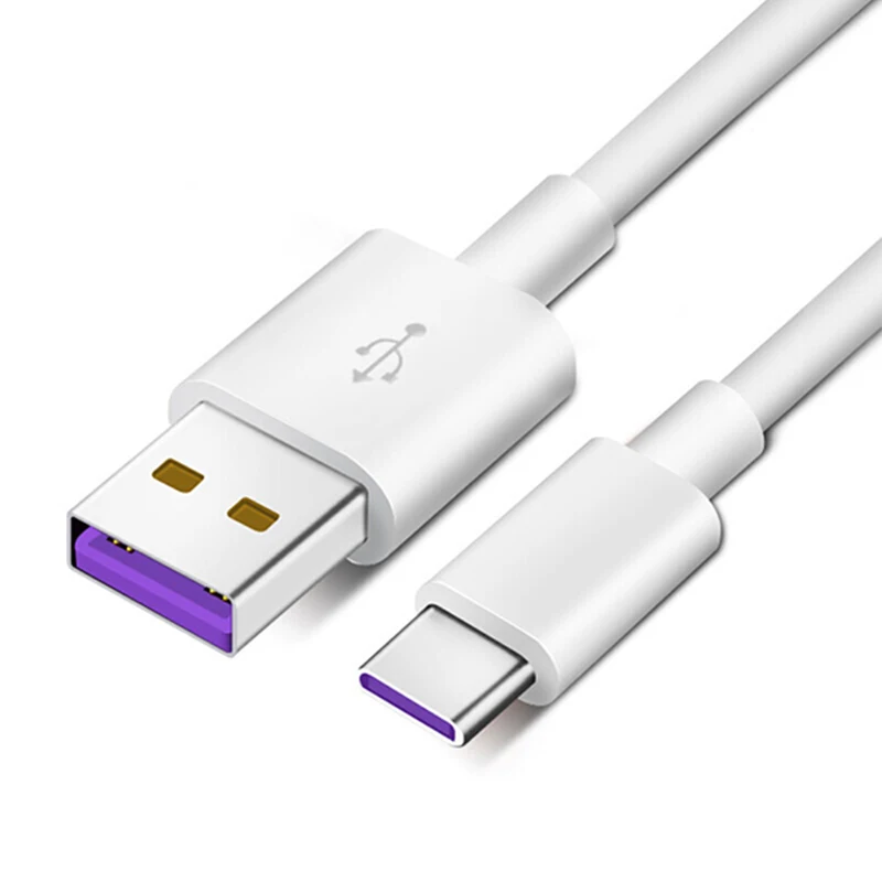 Тегеран 5A usb type C кабель передачи данных для быстрой зарядки для huawei P30 P20 mate 20 Pro мобильный телефон зарядное устройство кабель для Xiaomi Mi 8 - Цвет: White