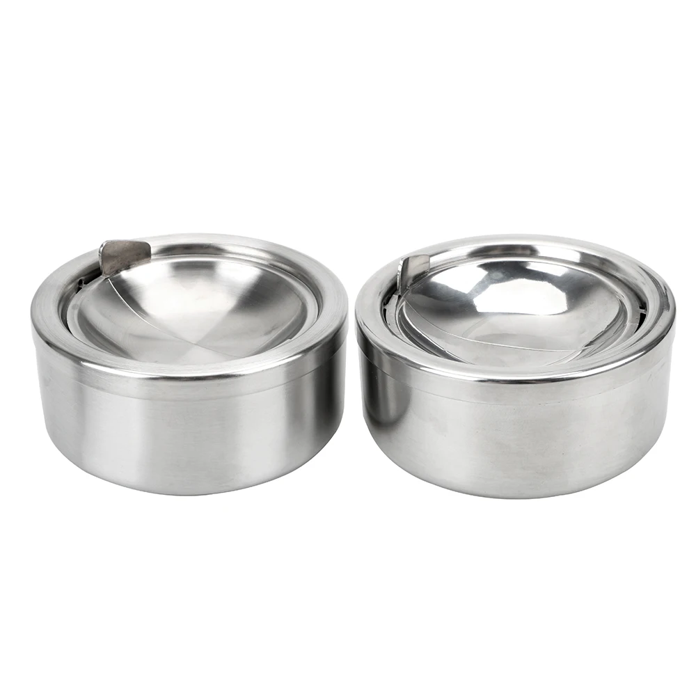 Silicone Ashtray Air Purifier Ashtray Wood Ashtray Cigarettes Ashtray Portable Ashtray Stainless Steel Ashtray Metal Ashtray Ceramic Ashtray Stainless Steel Lidded Ashtray Smoking Accessories Round Stainless Steel Cigarette Ash Storage Case
