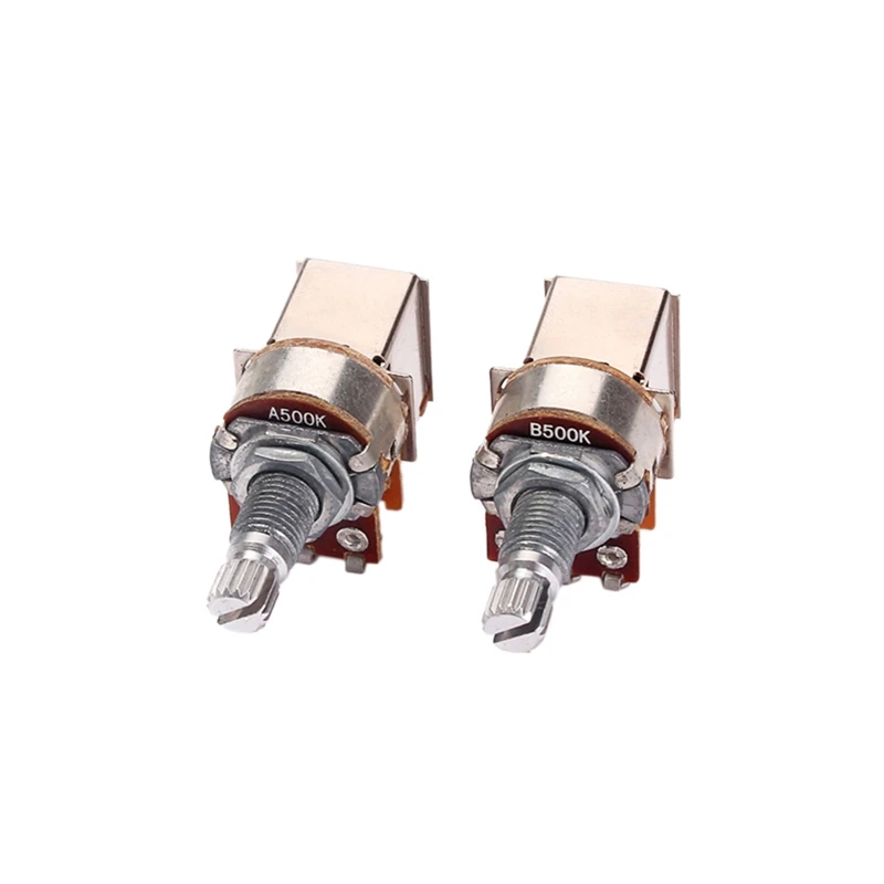 

2Pcs/Set Guitar Pickup B500K Push Pull Control Pot Potentiometer for Electric Guitar Bass