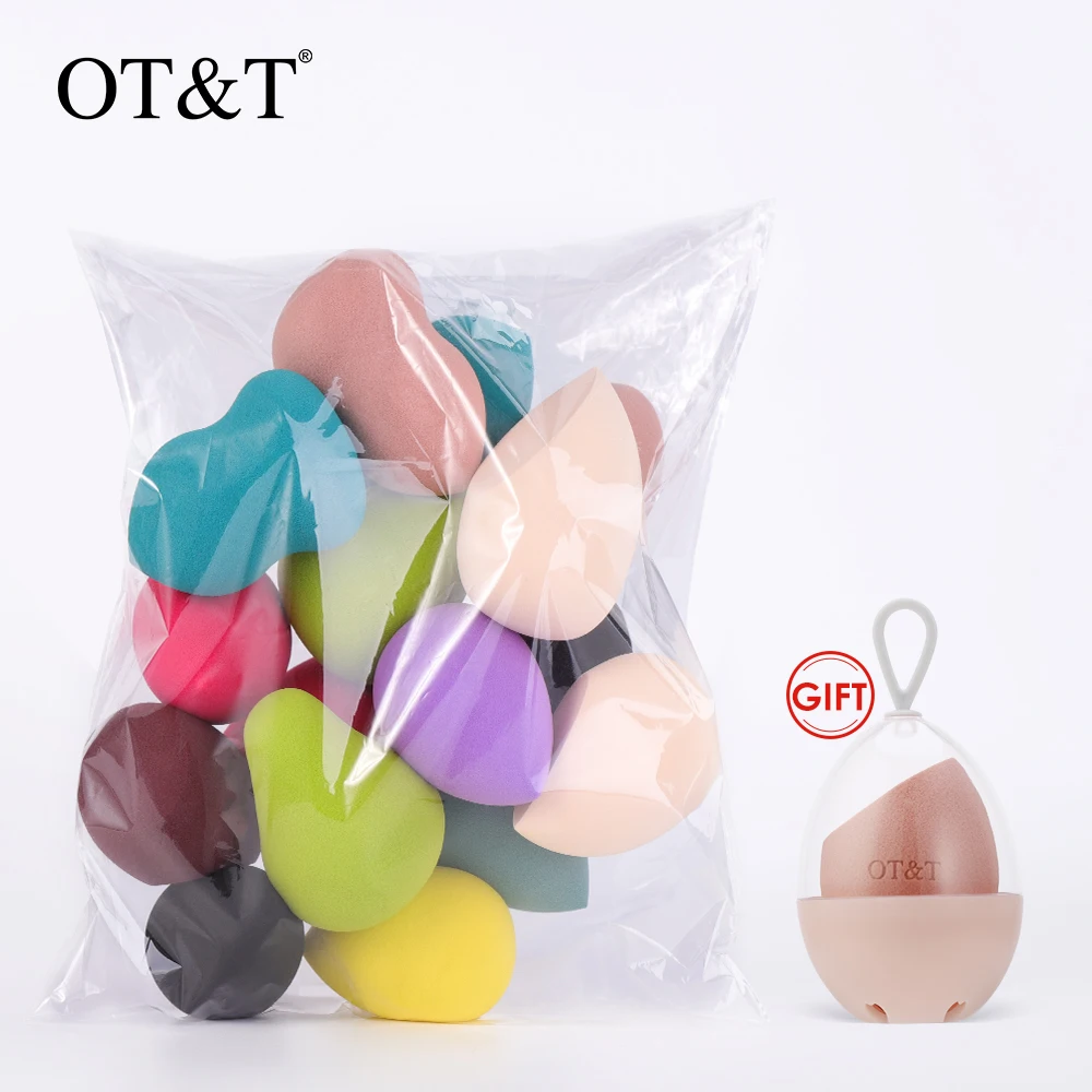 OT&T Makeup Sponge Set Face Beauty Cosmetic Powder Puff For Foundation Cream Concealer Make Up Blender Tools