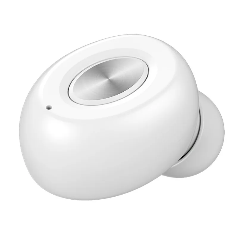 Fashion ABS Material Bluetooth V5.0 Single Ear Earbud Mini Invisible Headset Magnetic Charging Wireless Earphone High Quality