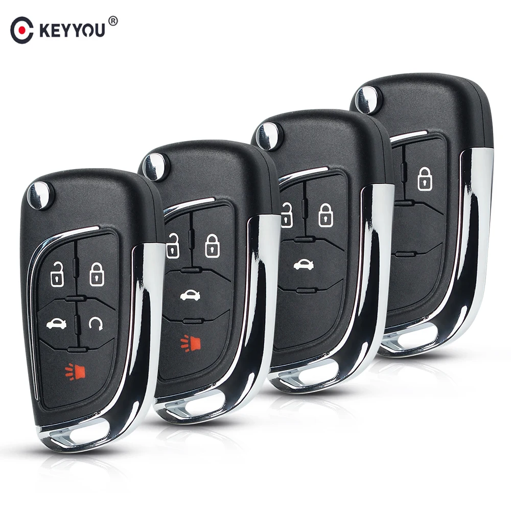 KEYYOU 2/3/4/5 кнопки модифицированный Флип складной пульт дистанционного ключа оболочки для Chevrolet Lova Aveo Cruze Fob чехол Uncut HU100 лезвие