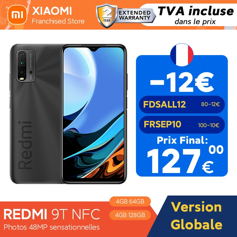 Смартфон Xiaomi Redmi 9 T 4 + 64/128 ГБ Snapdragon 662 6000 мАч 6 53 дюйма | Мобильные телефоны и