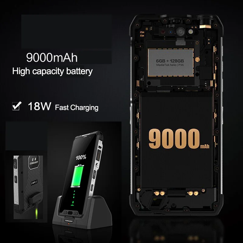 CONQUEST S18 IP68 прочный водонепроницаемый телефон Tiantong Satellite IoT DMR внутренний смартфон