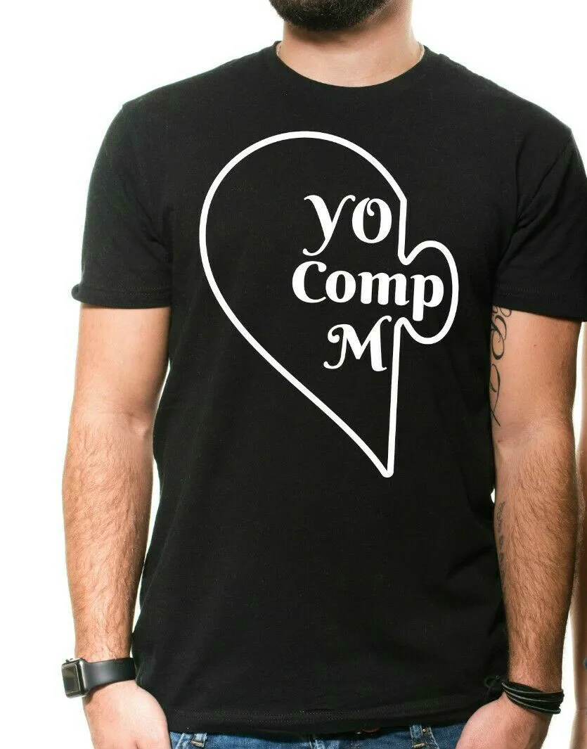Футболка унисекс с надписью «You Complete Me Love»; одинаковая футболка для пары