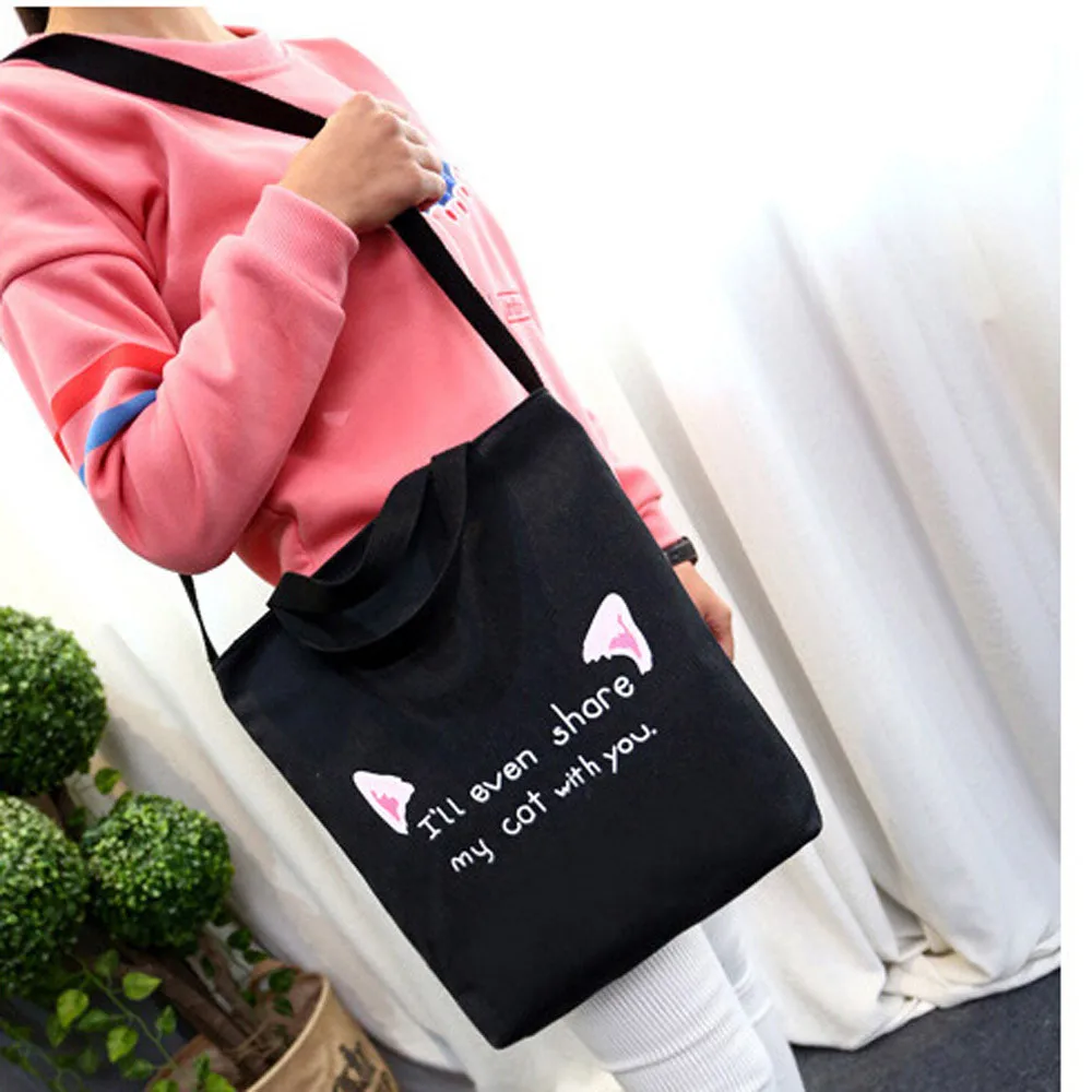 Многоразовая женская сумка-шоппер модная Брезентовая сумка через плечо с ручкой почтальона Эко сумки bolsas reutilzables por mayor#57
