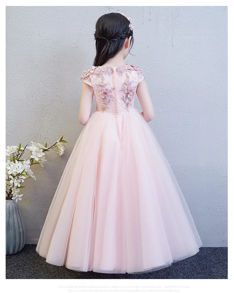 Girls-Pink-Wedding-Dresses-Long-Style-Bead-Appliques-Lace-Party-Princess-Birthday-Dress-First-Communion-Gown (2)