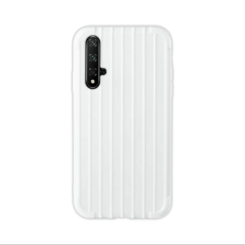 white Роскошный багажный чехол для huawei honor 20, Модный милый чехол для костюма, чехол для багажника из ТПУ, силиконовая задняя крышка для huawei honor 20 S, сумка, чехол - Цвет: white