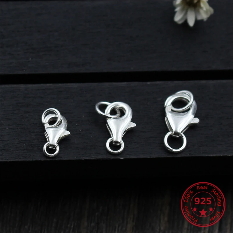 Карабин из стерлингового серебра 925 пробы с карабином для изготовления ювелирных