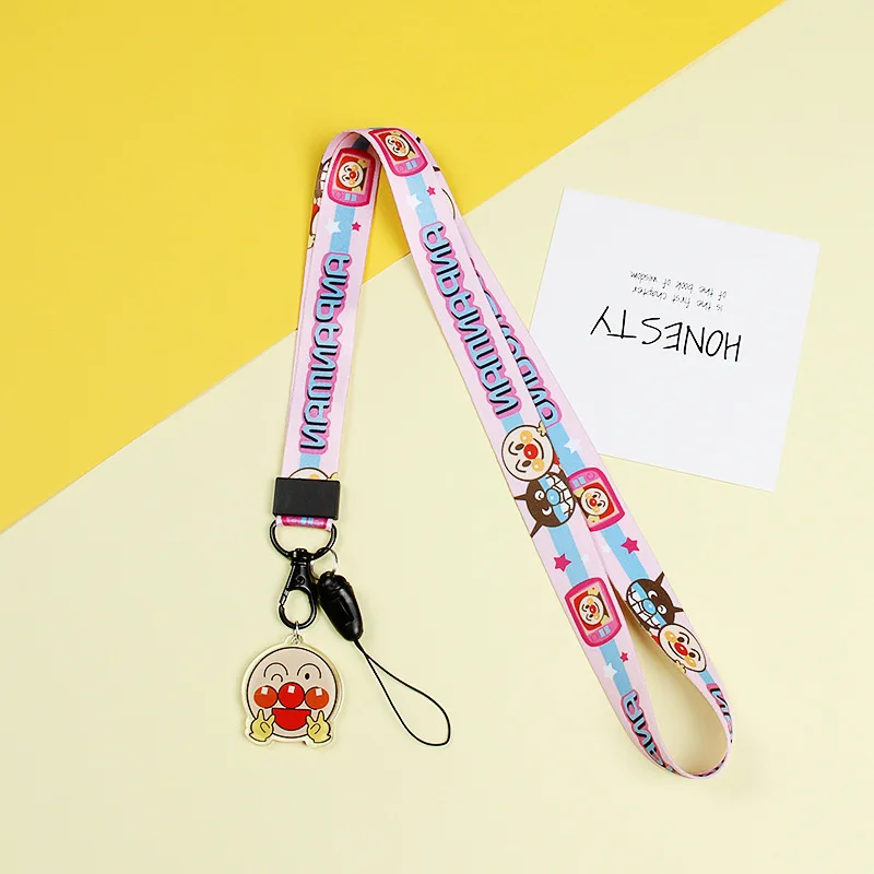 Cute Cartoon keychain Strap Neck straps Lanyards for keys ID Card Pass Gym Mobile Phone USB badge holder DIY Hang Rope Sling - Цвет: 09