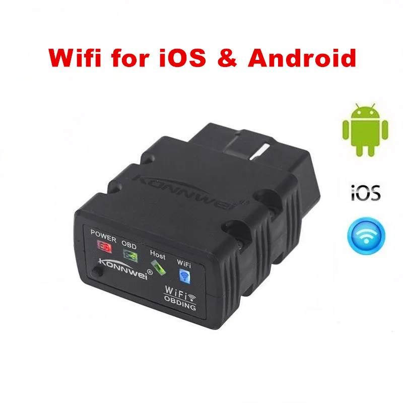 Konnwei KW902 ELM327 V1.5 Bluetooth/Wifi OBD2 OBDII CAN-BUS диагностический Автомобильный сканер инструмент работает на iOS iPhone Android телефон - Цвет: For IOS Android