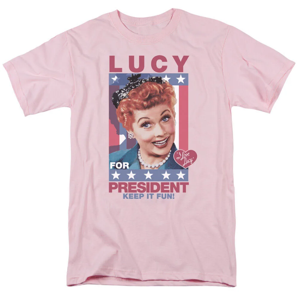 I Love Lucy Show плакат с президентом Лицензированная взрослая футболка cotton хлопковая