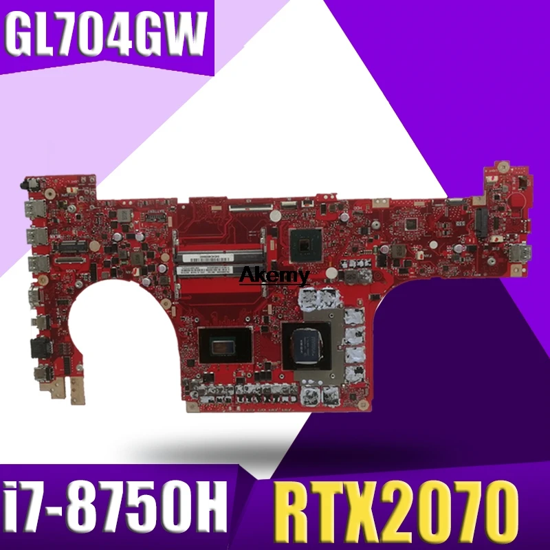 Best GL704GW Motherboard i7 8750H RTX2070 For ROG ASUS GL704 GL704G GL704GW Laptop motherboard GL704GW Mainboard (Exchange)! !