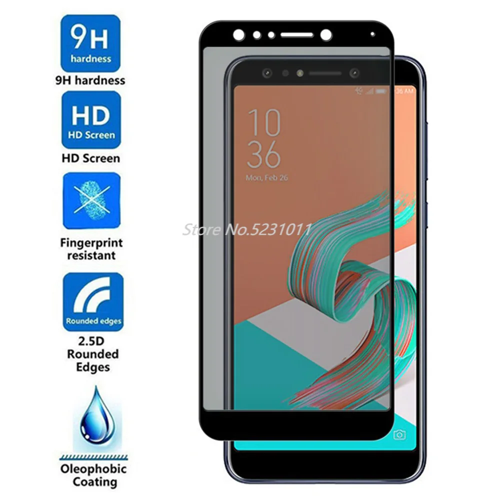 9H 5D ASUS Zenfone 5 Lite ZC600KL полное покрытие конфиденциальность закаленное стекло для 5Q