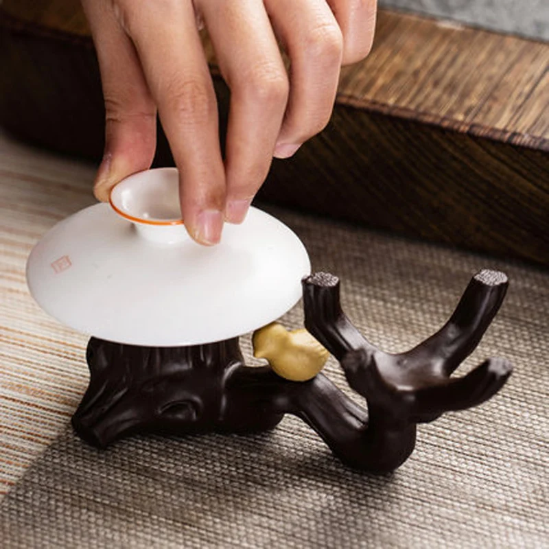 Creative Purple Clay Cover, Tea Saucer Pot Cover, Bowl Holder, Petplay Plate, Tea Set, Ceremony Accessories, Filter Frame