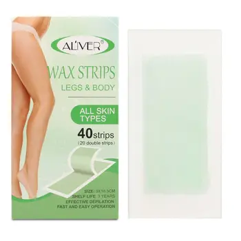 

20PCS Double Side Hair Removal Cold Wax Strips Paper for Body Facial Hair Remove RXJC