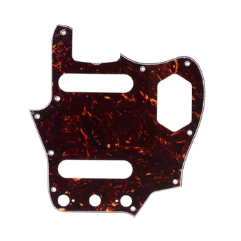 

Musiclily Pro 10-Hole 65 60s Vintage Style Guitar Pickguard for Fender American Jaguar, 4Ply Tortoise Shell
