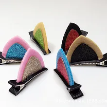 Корейский стиль, осень и зима, аксессуары для волос, стерео, кошачьи ушки, детские заколки, блестящие заколки, боковая заколка