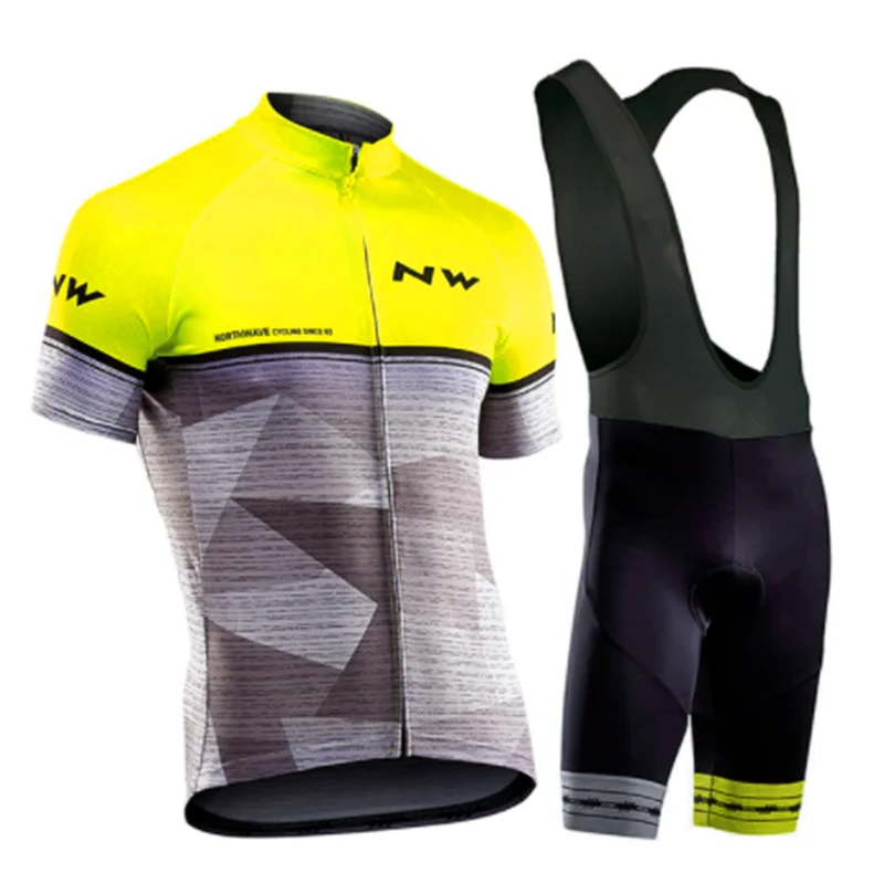NW Летний Велоспорт Джерси Набор дышащий командный гоночный спортивный велосипед Джерси Мужская одежда для велосипеда короткий велосипед Джерси костюм - Цвет: Cycling suit
