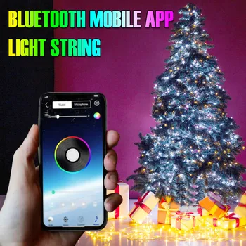 

Bluetooth Light String Mobile Phone App Copper Wire Light String Remote Control Christmas Bluetooth Light String Mobile Phone