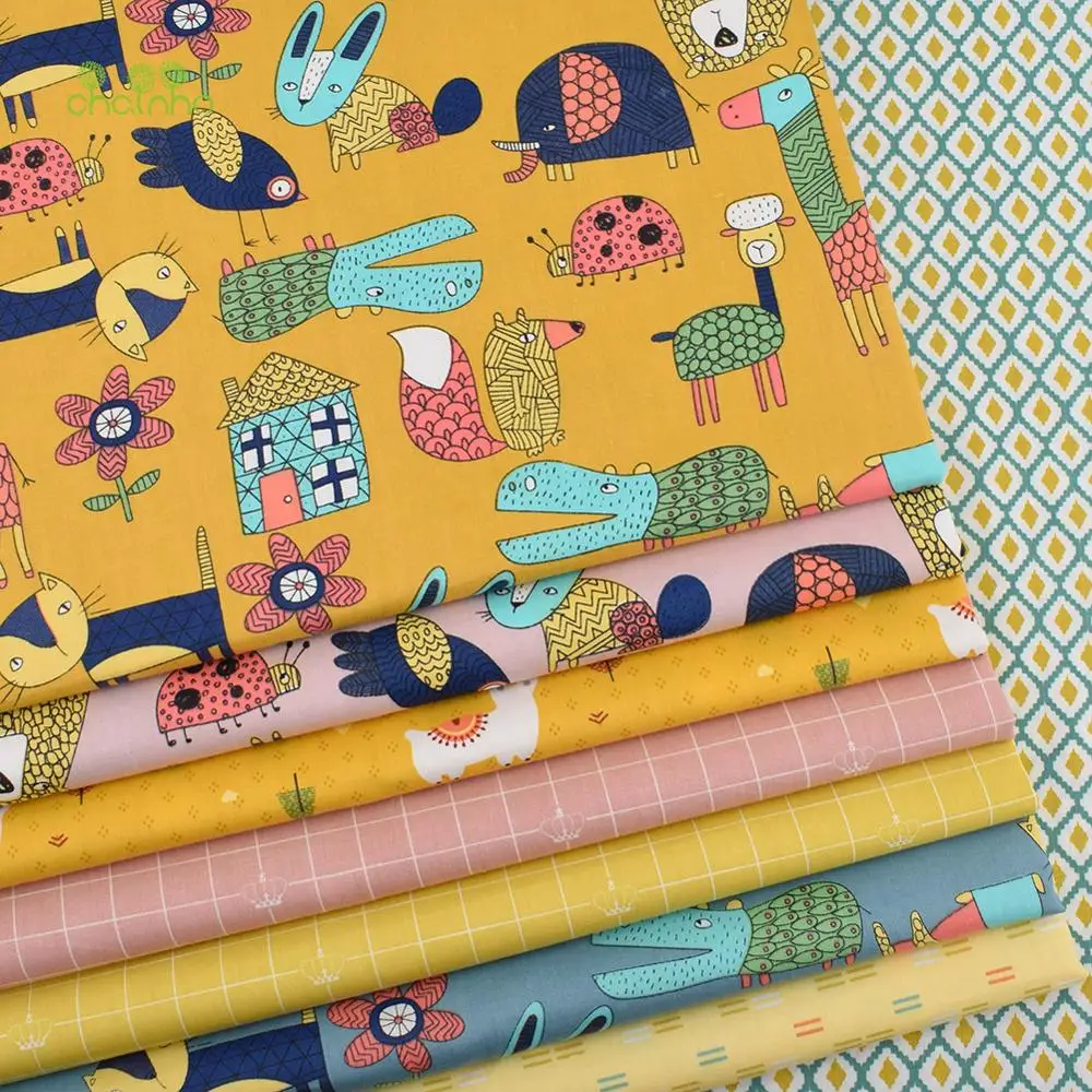 Cartoon Turmeric,Printed Twill Cotton Fabric,Patchwork Cloth For DIY Sewing Quilting Baby&Child's Bedclothes Shirts Material