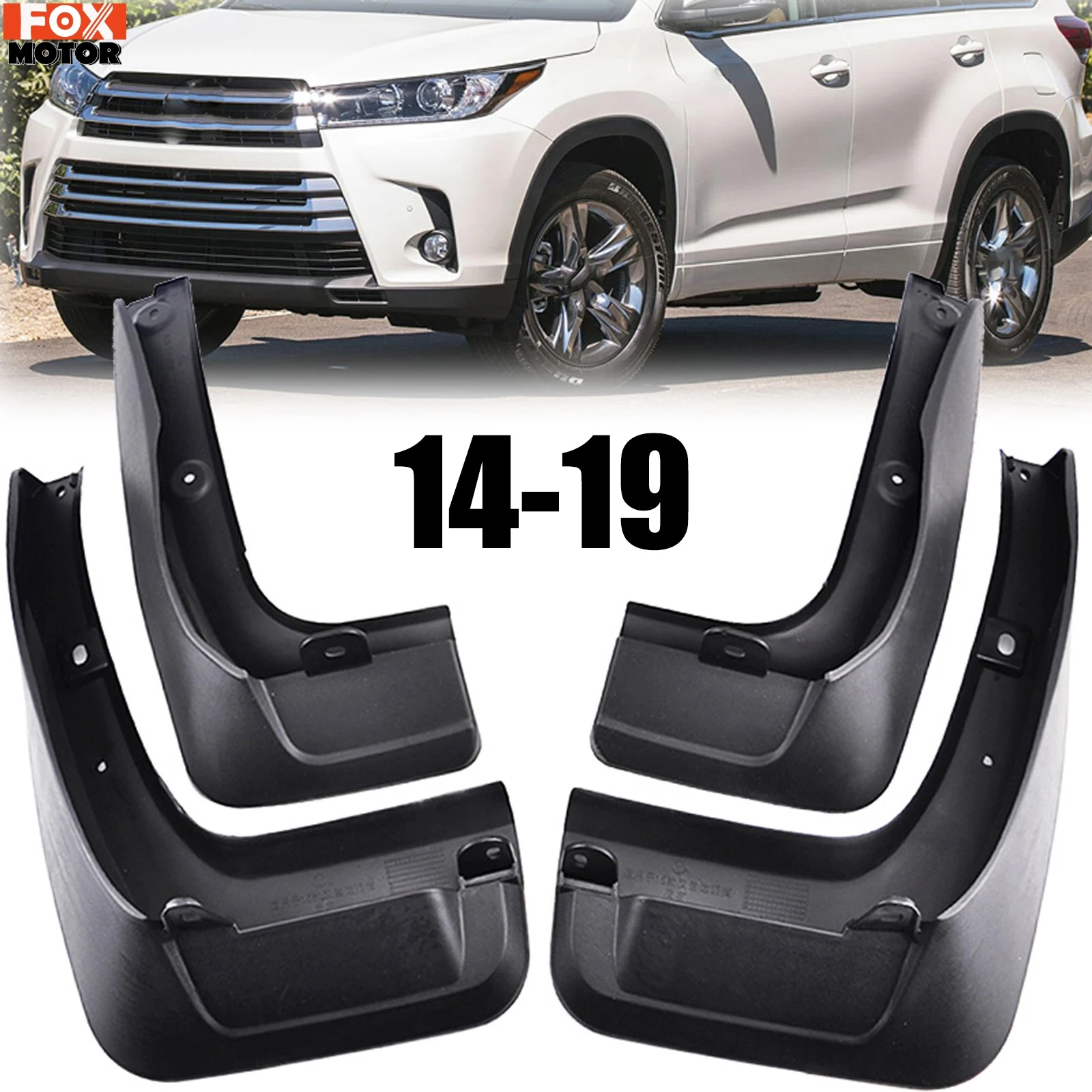 4 шт. набор для Toyota Highlander Kluger XU50 2014 - 2018 Брызговики передние задние брызговики 2015 2016