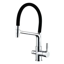 Brass kitchen faucet hot and cold rotating multi-function faucet sink sink direct drinking faucet