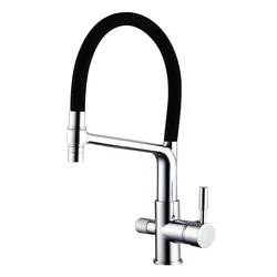 Brass kitchen faucet hot and cold rotating multi-function faucet sink sink direct drinking faucet